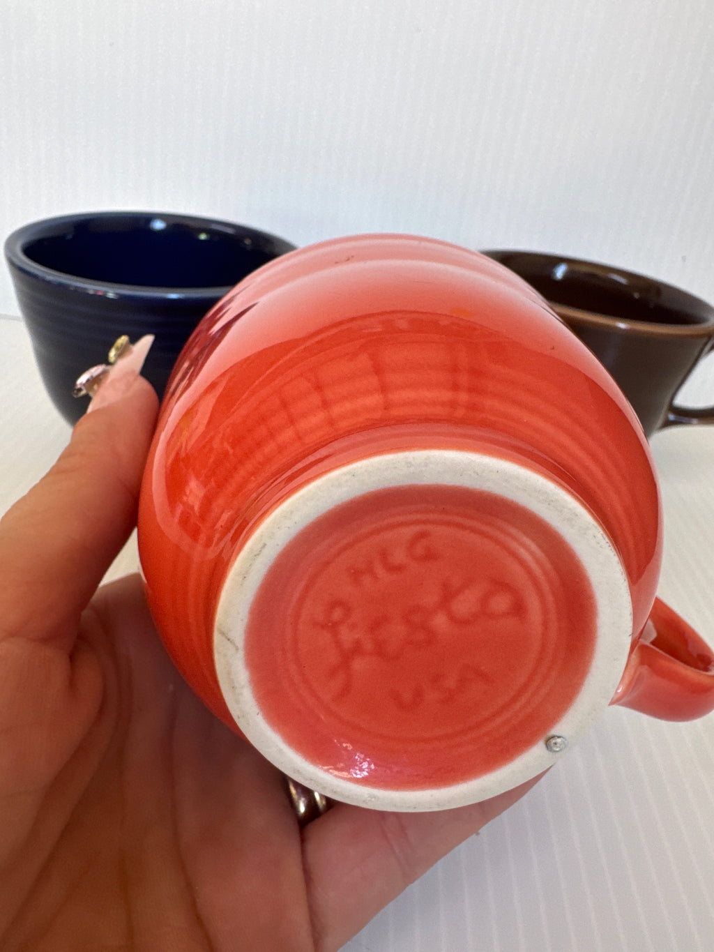 FIESTA WARE COFFEE CUPS 3ct