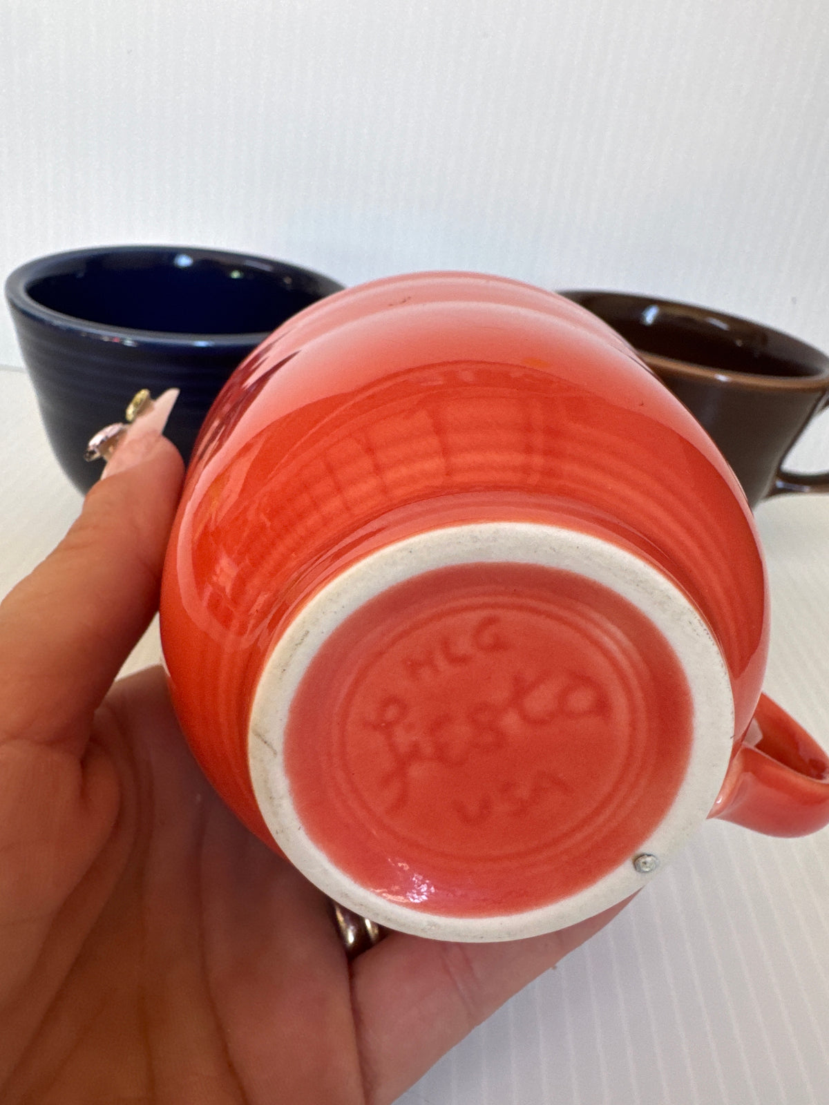 FIESTA WARE COFFEE CUPS 3ct