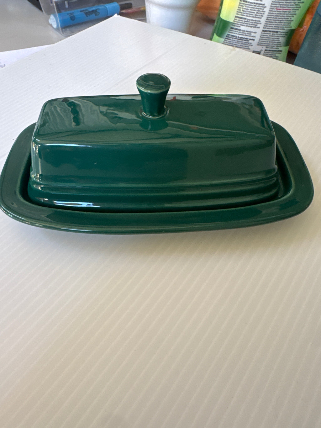 FIESTA WARE GREEN BUTTER DISH