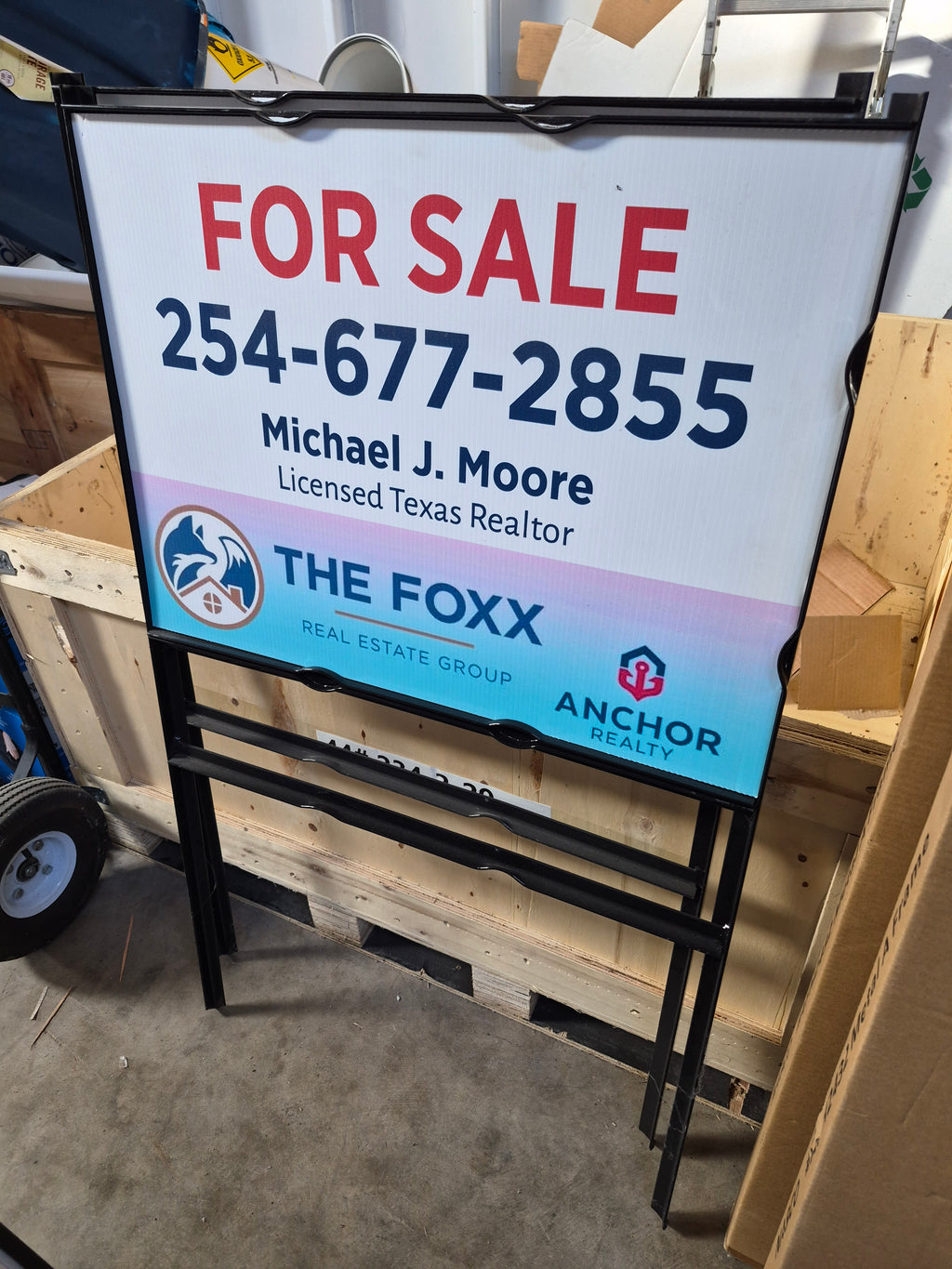 Realtor sign metal frames