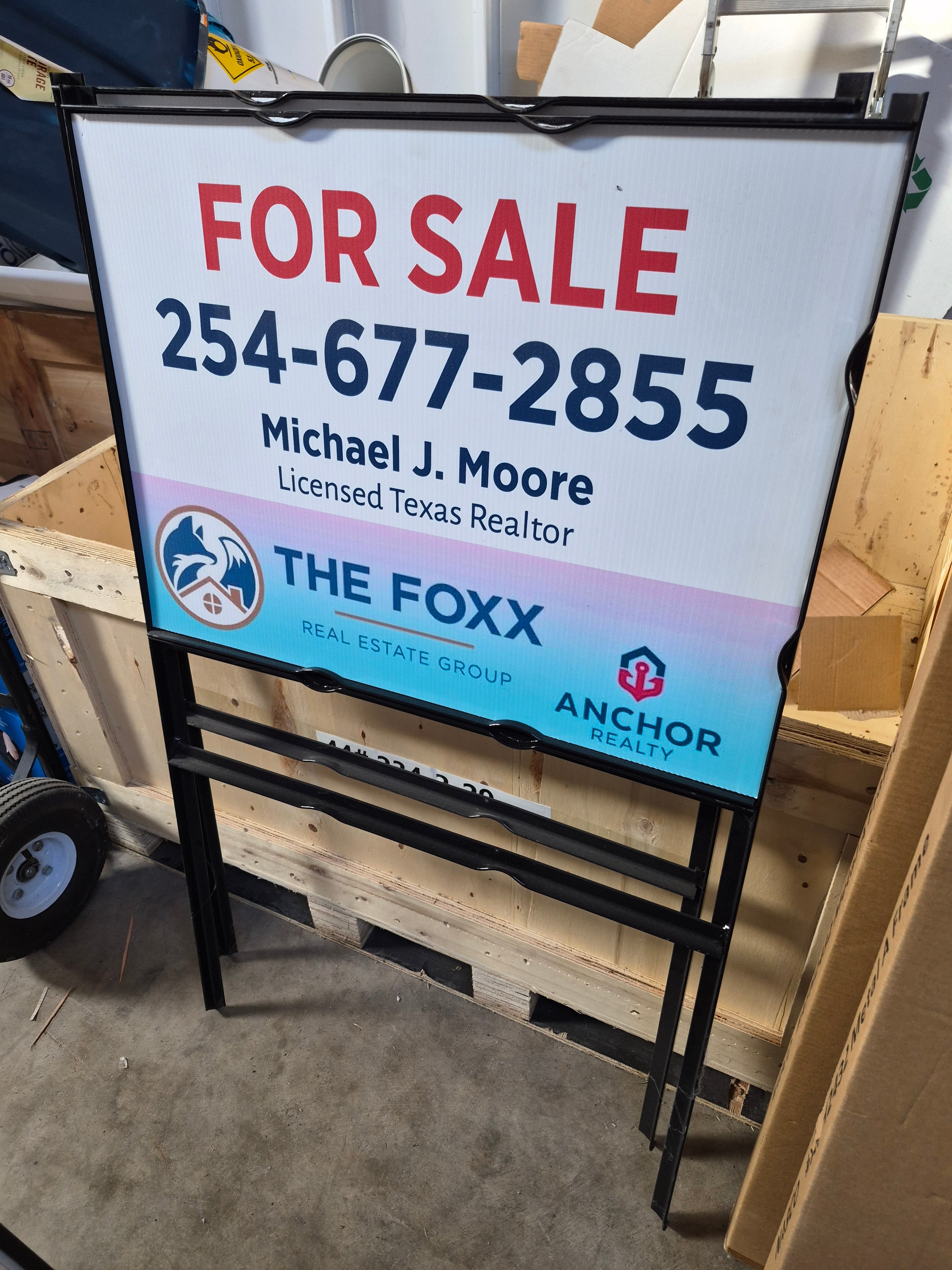 Realtor sign metal frames