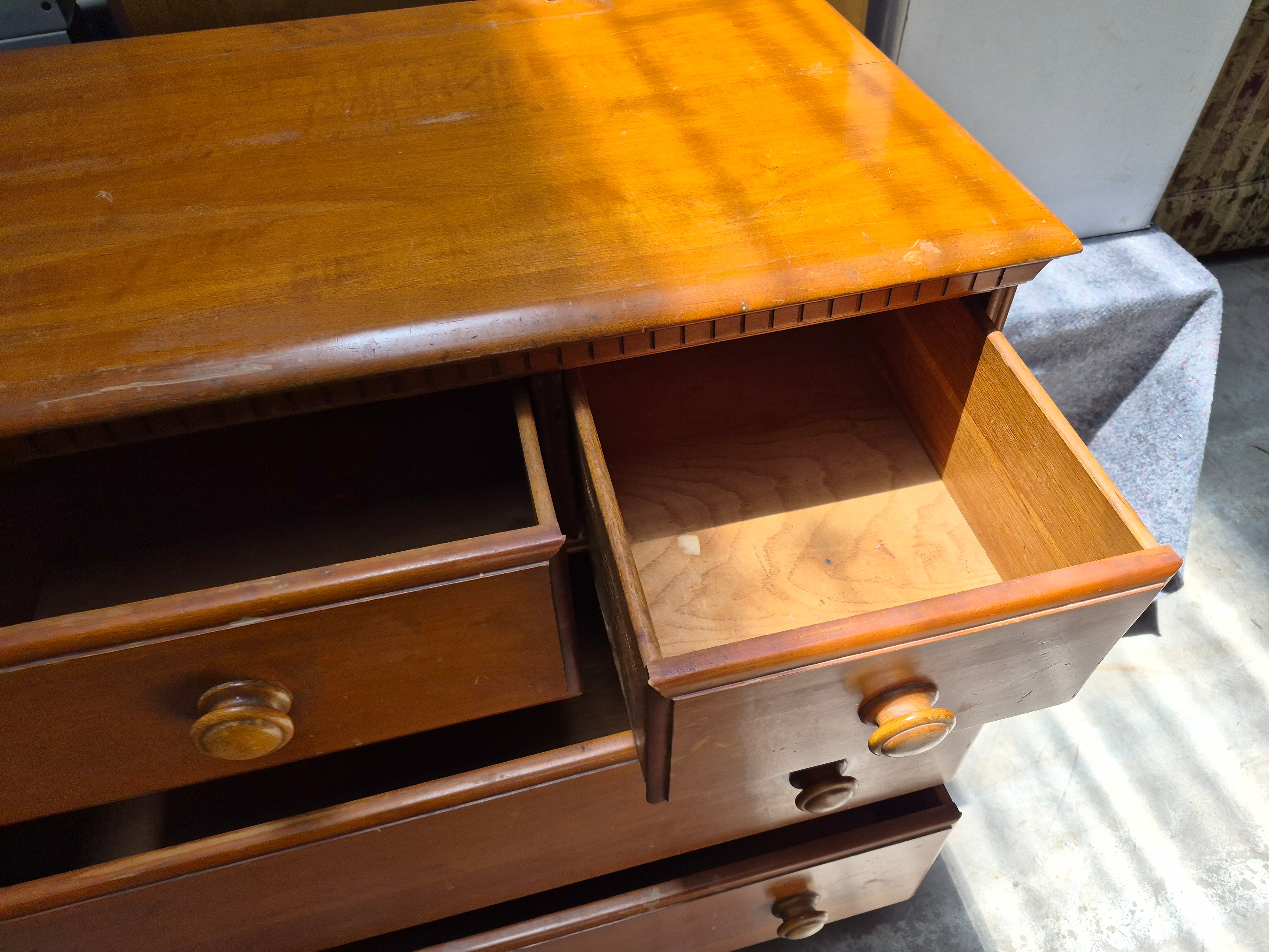 Vintage chest of drawers with mirror