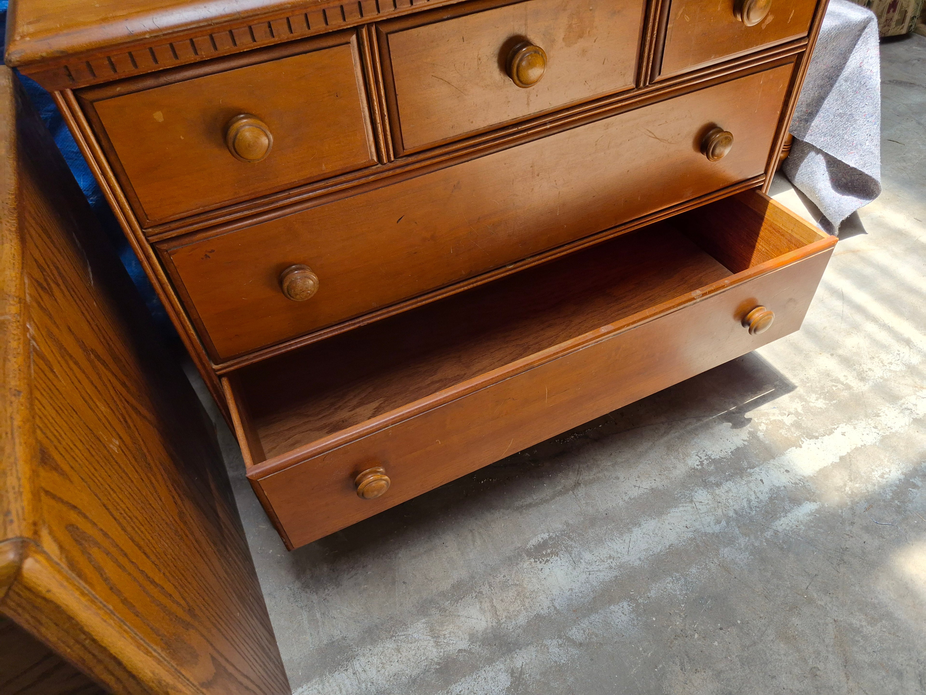 Vintage chest of drawers with mirror