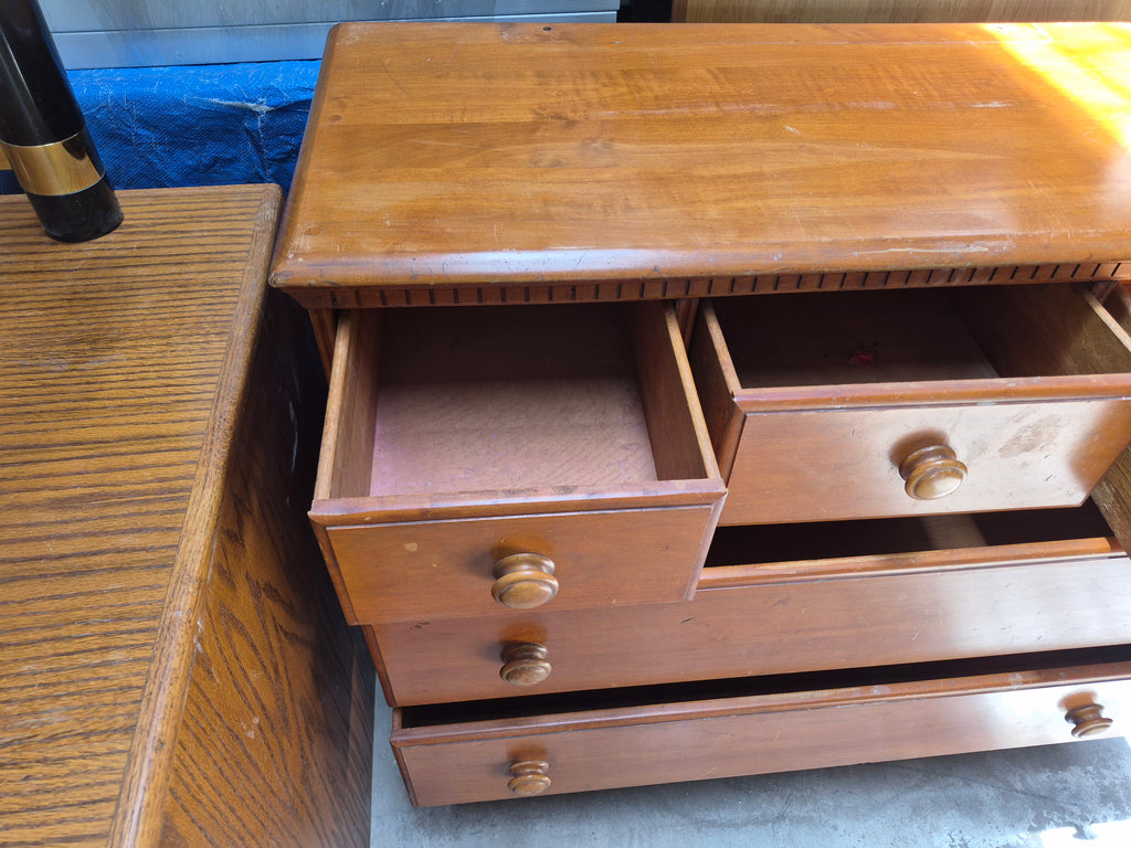 Vintage chest of drawers with mirror