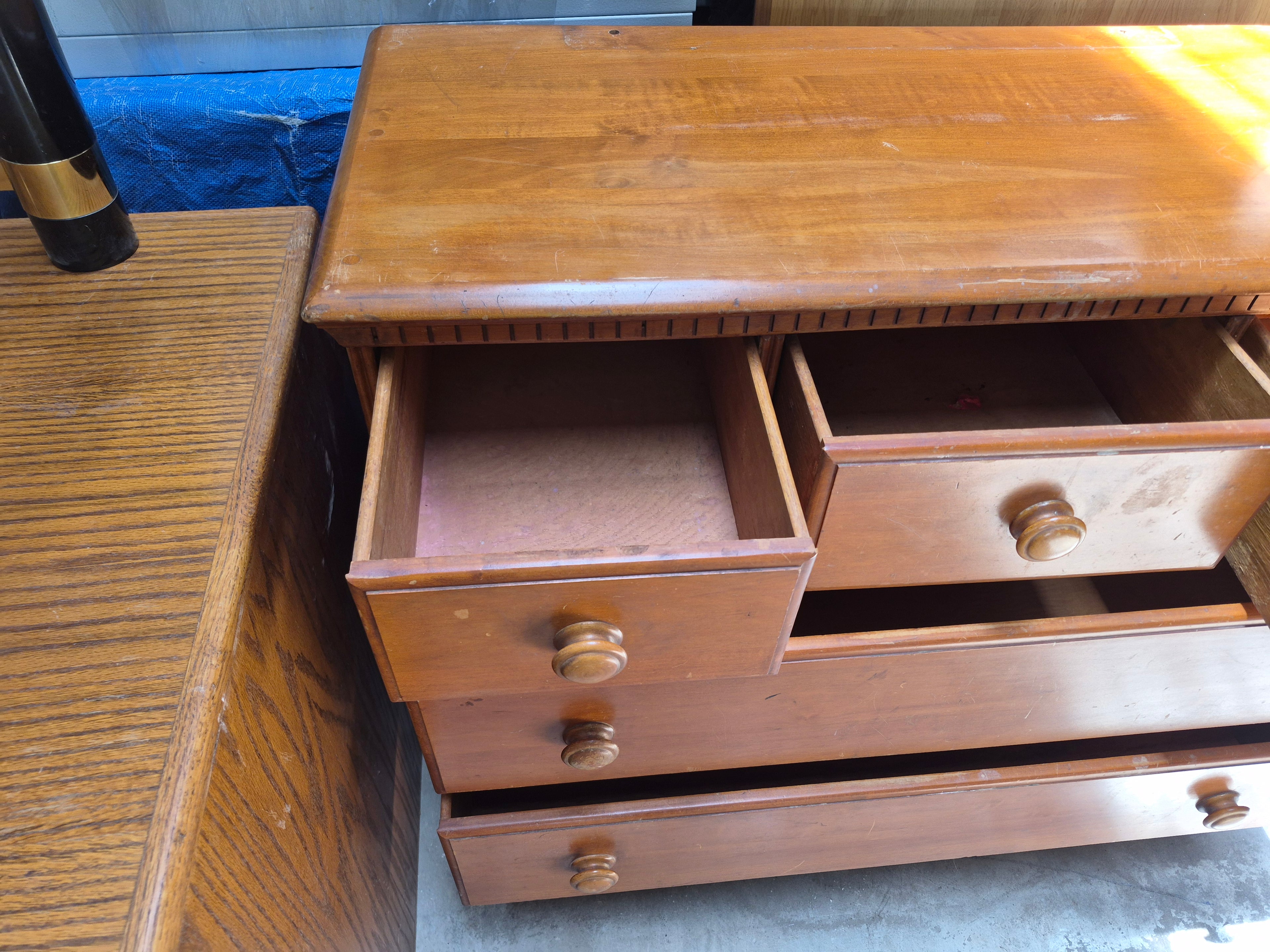 Vintage chest of drawers with mirror