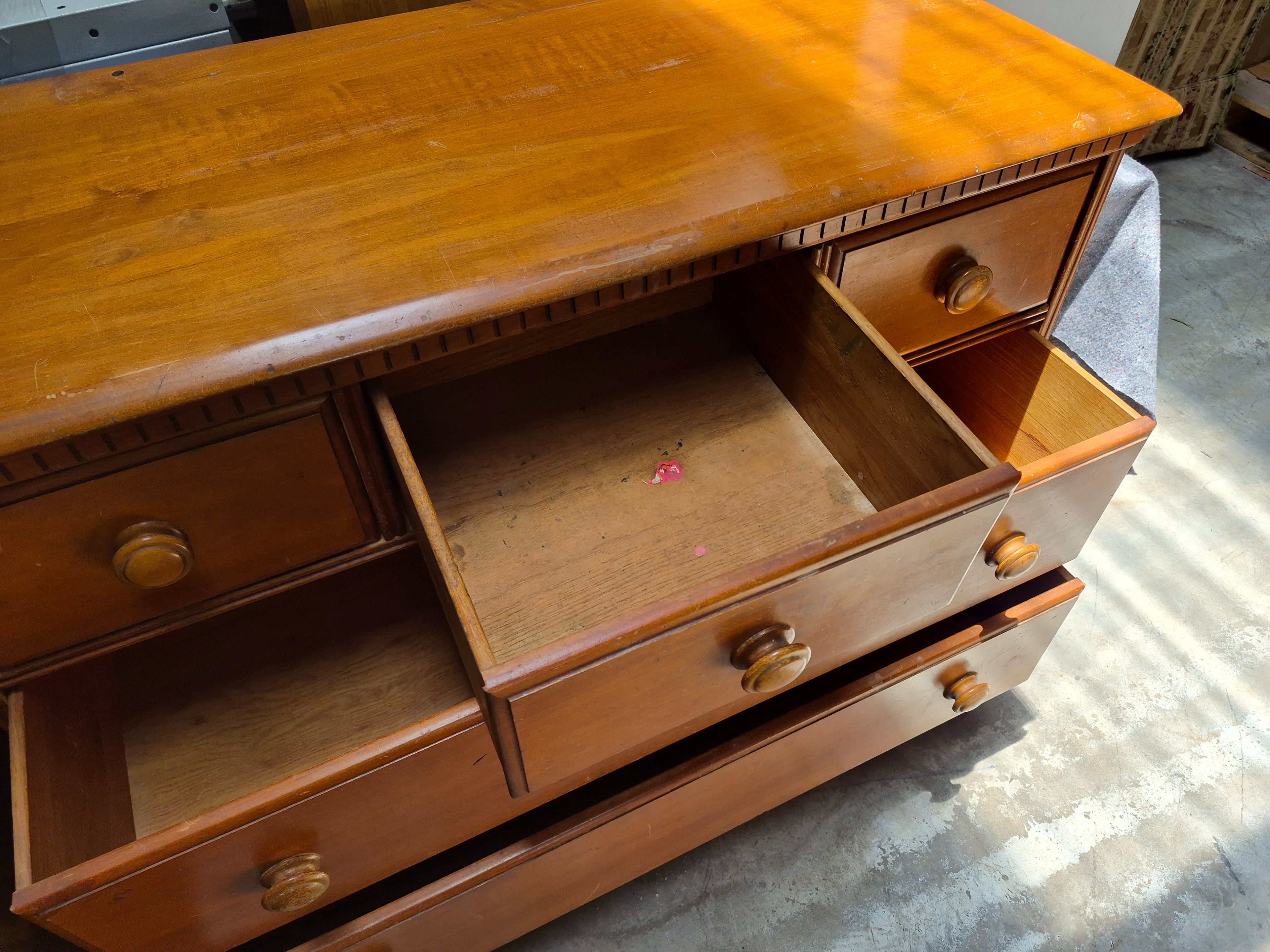 Vintage chest of drawers with mirror