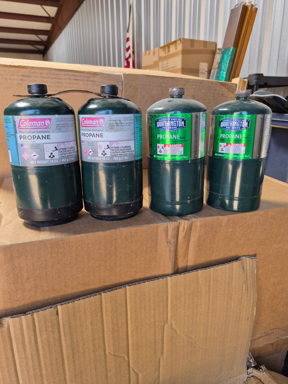 16 Oz. Propane canisters