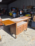 Vintage drop leaf storage cart