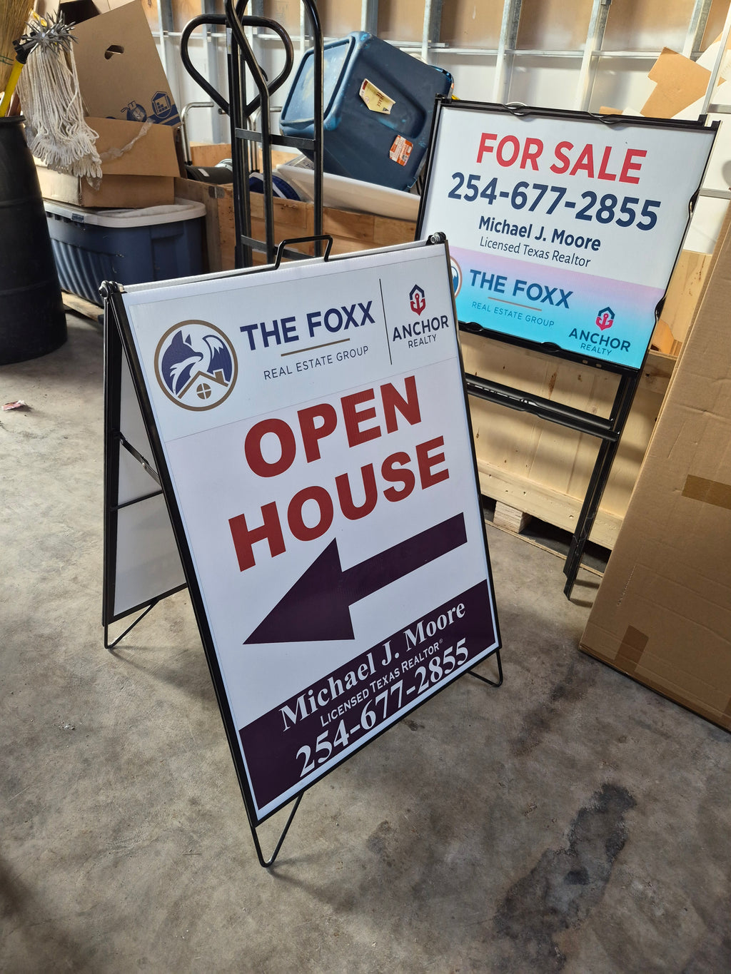 Realtor sign metal frames